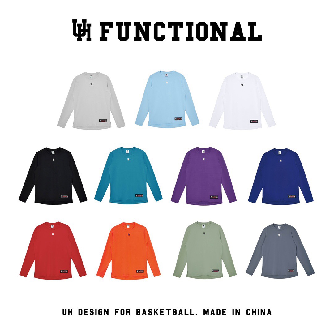 UH正品长袖纯色投篮服