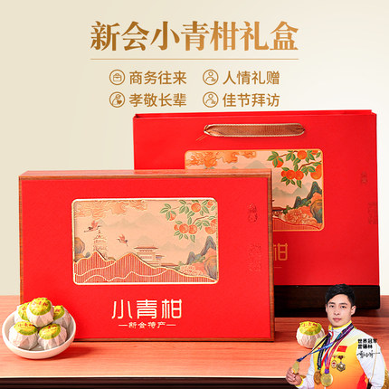 广东江门新会小青柑十年陈生晒柑普茶叶礼盒装新年礼物送客户礼品