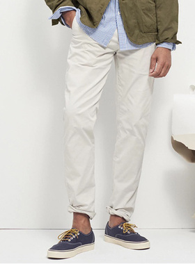 J.crew夏季轻薄透气修身弹力直筒770小脚484卡其休闲裤男Jcrew