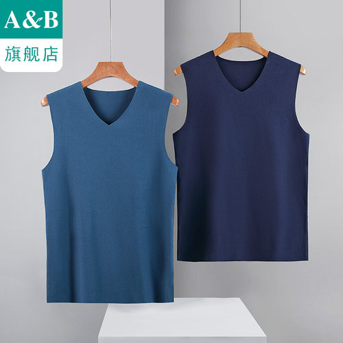 AB内衣男士无痕保暖背心