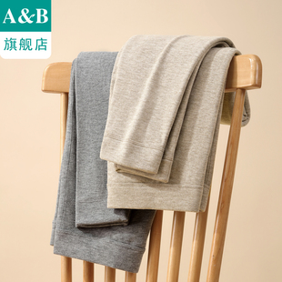长裤 罗纹羊毛复合双层加厚弹力柔软舒适男士 D941 保暖裤 ab内衣男士