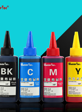 Wondertect适用惠普7610打印机墨水Hp7610黑色墨水7510 4610 3608 4625 hp4518 4648 7000 4620 C410填充墨水