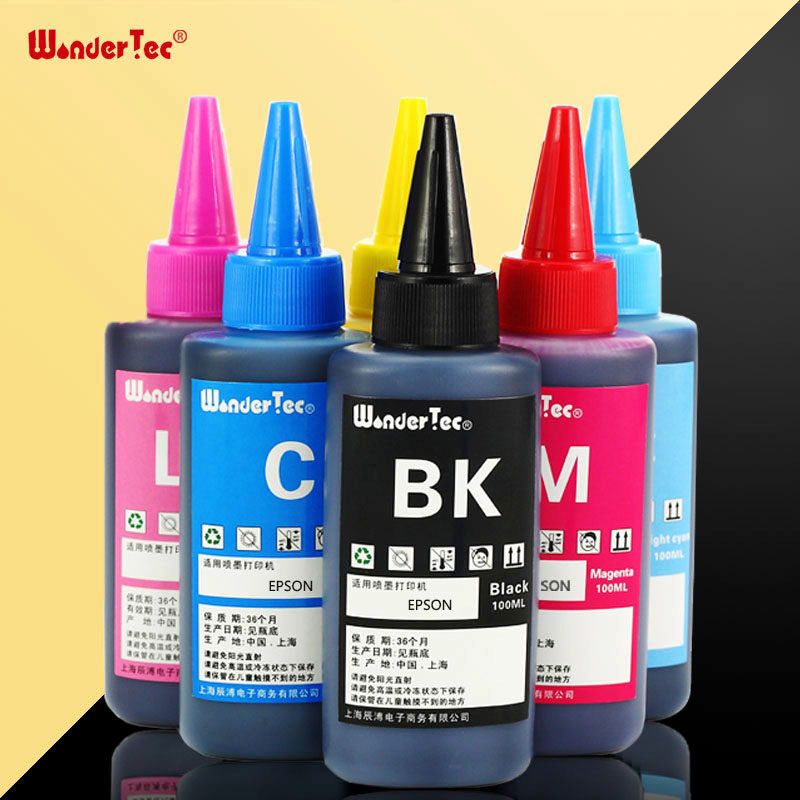 wondertec适用爱普生R210 R230打印机墨水EPSON 1390 R330连供R350 R310墨盒墨水R270 R290 R390填充墨水彩色
