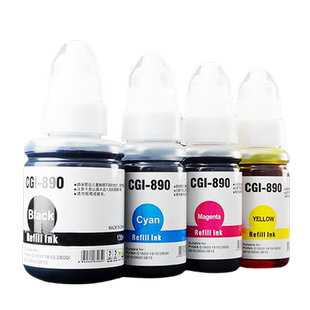适用佳能打印机G3000墨水CanonG2800连供墨水 佳能G1810填充墨水G1800彩色打印机墨水G2810佳能gi890黑色墨水
