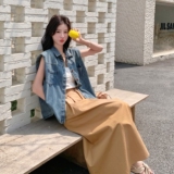 2025年夏季新款韩版时尚百搭显瘦短袖衬衫+高腰半身裙两件套套装，女装套装/套裙，浙宝157（原165A）