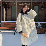 【现货】90白鸭绒牛仔拼接翻领羽绒服157-3315-P385K578，女装羽绒服，浙宝157（原165A）