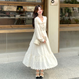 【现货】复古翻领绣花连衣裙157-8718-P145-K208，女装连衣裙，浙宝157（原165A）