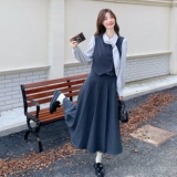 【现货】假两件飘带马甲连衣裙157-2212-P165K248，女装连衣裙，浙宝157（原165A）