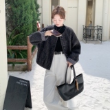 【数据好！现货】撞色格子毛呢外套157-2278-P165K248，女装短外套，浙宝157（原165A）