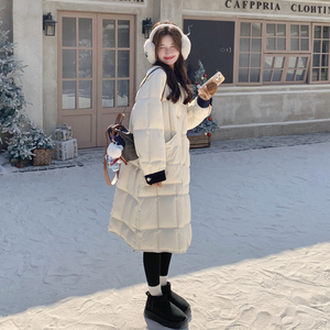 【现货】90白鸭绒 牛仔拼接翻领羽绒服 157-3315-P385K578图片