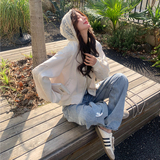 白色蕾丝拼接连帽棒球服女2025春季新款超好看洋气减龄小个子夹克，女装短外套，浙宝157（原165A）