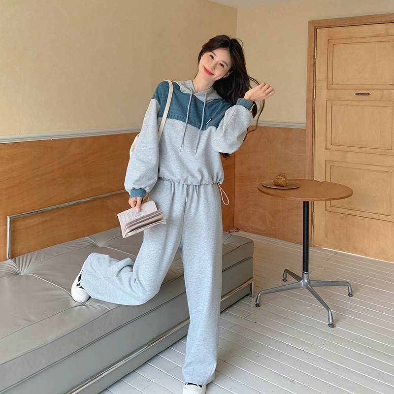 【现货】牛仔拼接卫衣套装157-8618-P155-K218,女装运动套装,浙宝157(原165A) 【现货】牛仔拼接卫衣套装157-8618-P155-K218,女装运动套装,浙宝157(原165A)