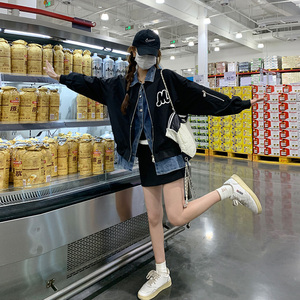 【大货已出！新款】牛仔拼接假两件外套165A-8161-P125-K178