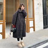 【现货】翻领皮毛一体羊羔毛外套157-3313-P235K348，女装毛呢外套，浙宝157（原165A）