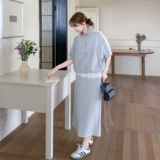 2025夏装新款蕾丝拼接卫衣+开叉半裙套装157-9063-P155-K228，女装套装/套裙，浙宝157（原165A）