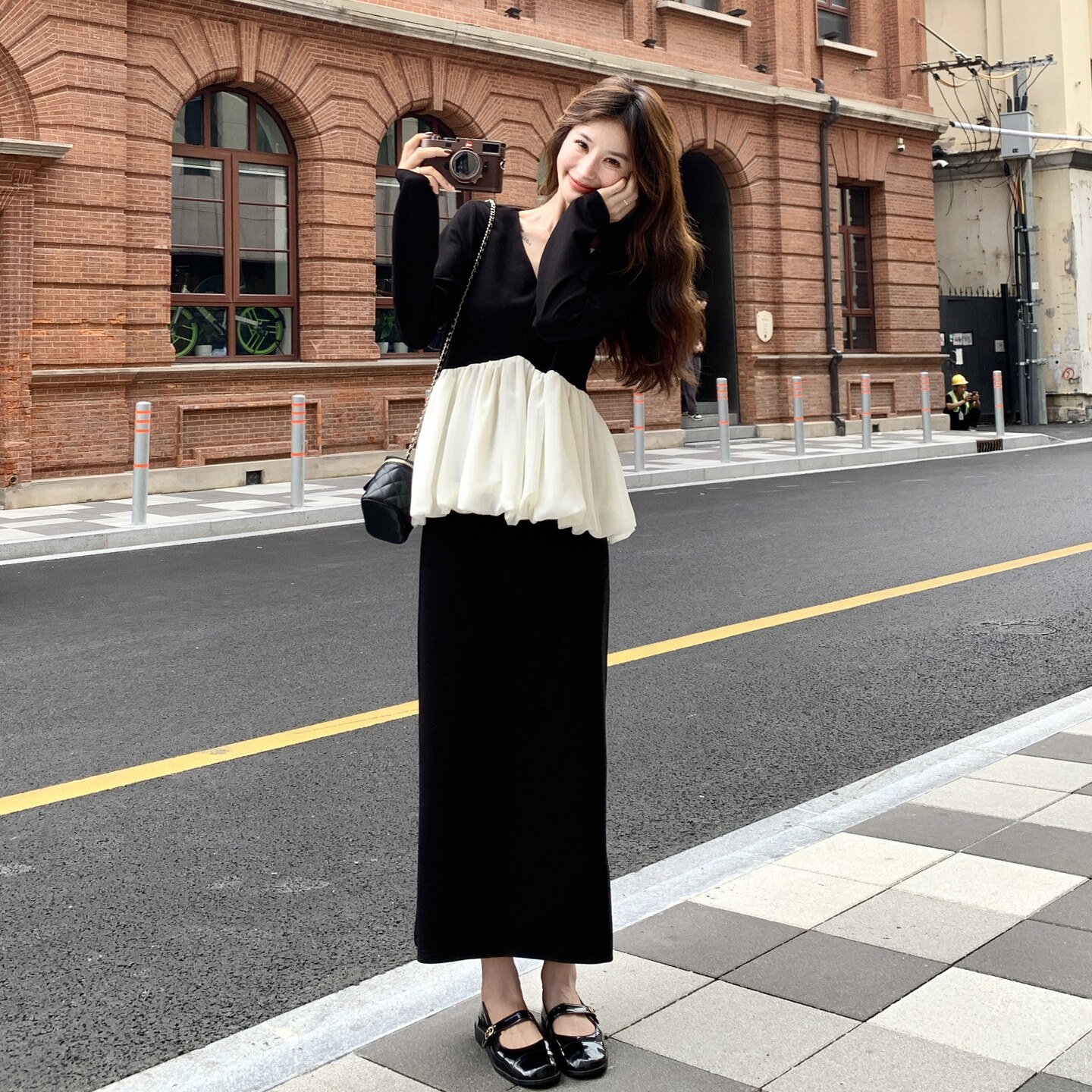 【现货！数据好】法式拼接花苞上衣半裙套装157-2226-P145K208,女装套装/套裙,浙宝157（原165A）