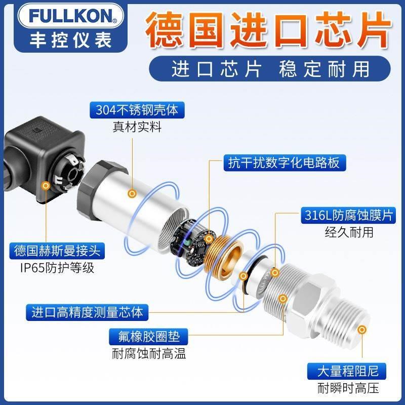 扩散硅压力变送器传感器1.6MPa水压气压油压液压数显4-20mA/RS485