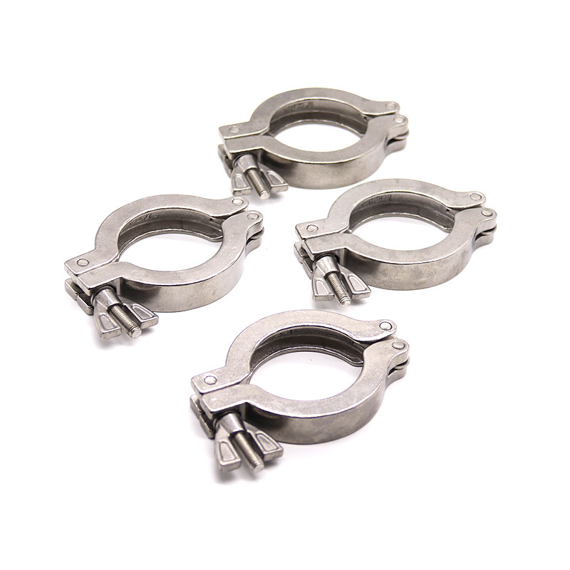 304不锈钢真空卡箍 KF16/25/40KF50/63/100氟橡胶密封圈快装卡箍