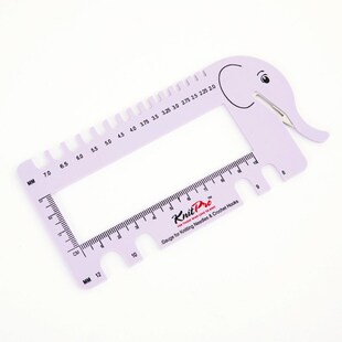印度Knitpro进口塑料尺毛衣针密度尺尺卡尺测针器厚度
