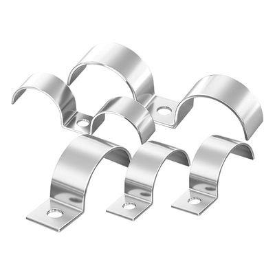 304不锈钢P型单边管卡半边码单孔骑马卡仪表卡M型双边管夹水管扣