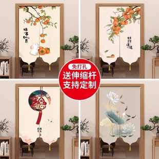 门帘遮挡帘2025新款家用卧室房间厕所化解遮挡半截式隔断帘免打孔