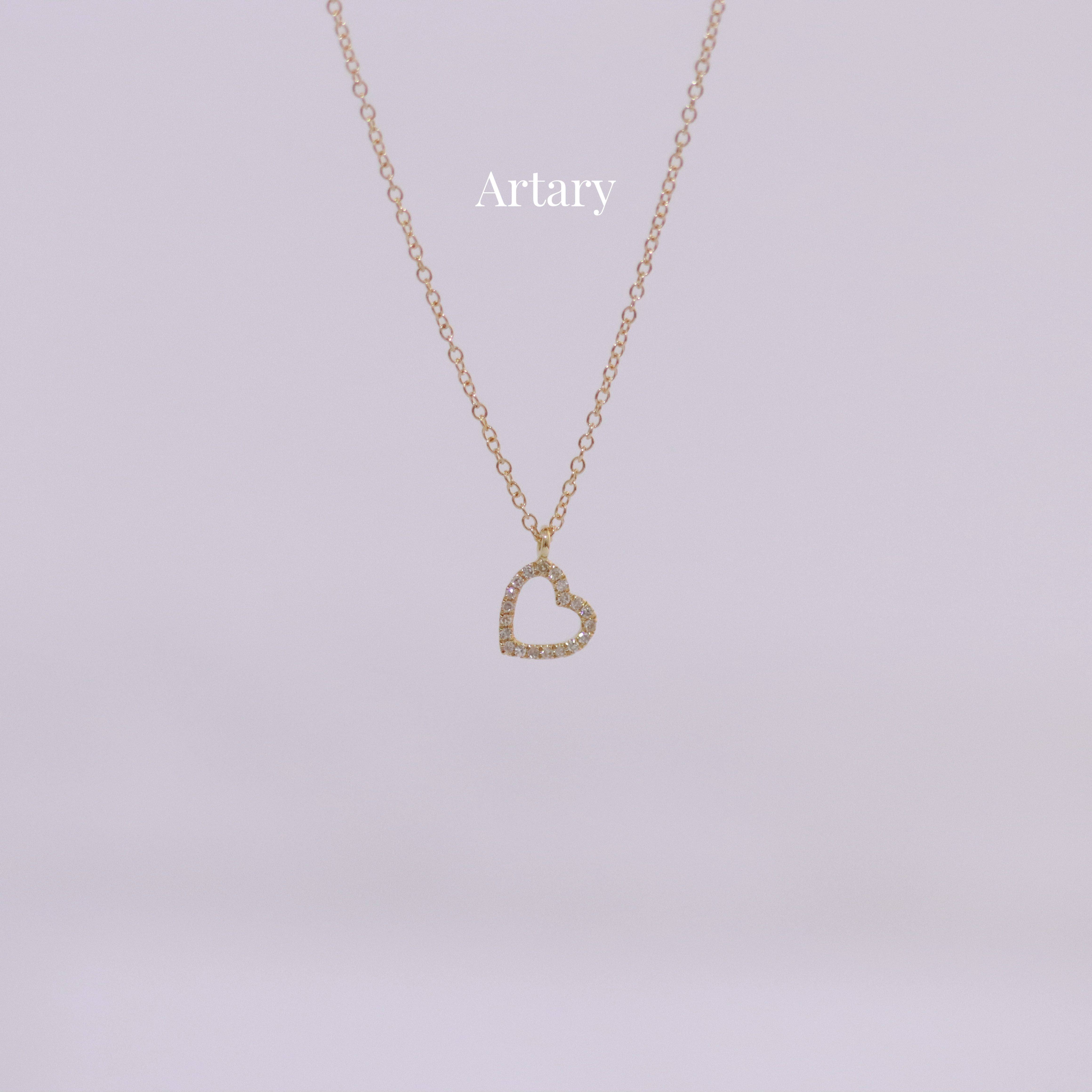 Artary9k金钻石项链百搭通勤日常