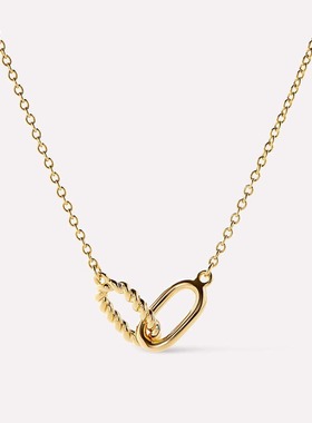 英国george melis独立站ins设计风双圈项链环环相扣圆圈吊坠锁骨