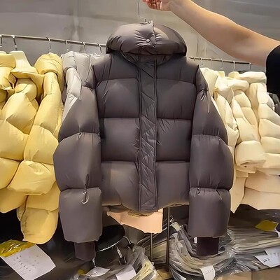 英国George Melis白鹅绒羽绒服女冬季高级感高充绒短款加厚鹅绒
