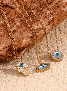 英国george melis欧美小众高级复古恶魔之眼镀18k金椭圆手掌眼睛