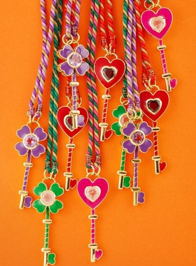 英国george melis彩色多巴胺爱心嘴唇吊坠滴油时尚女士锁骨