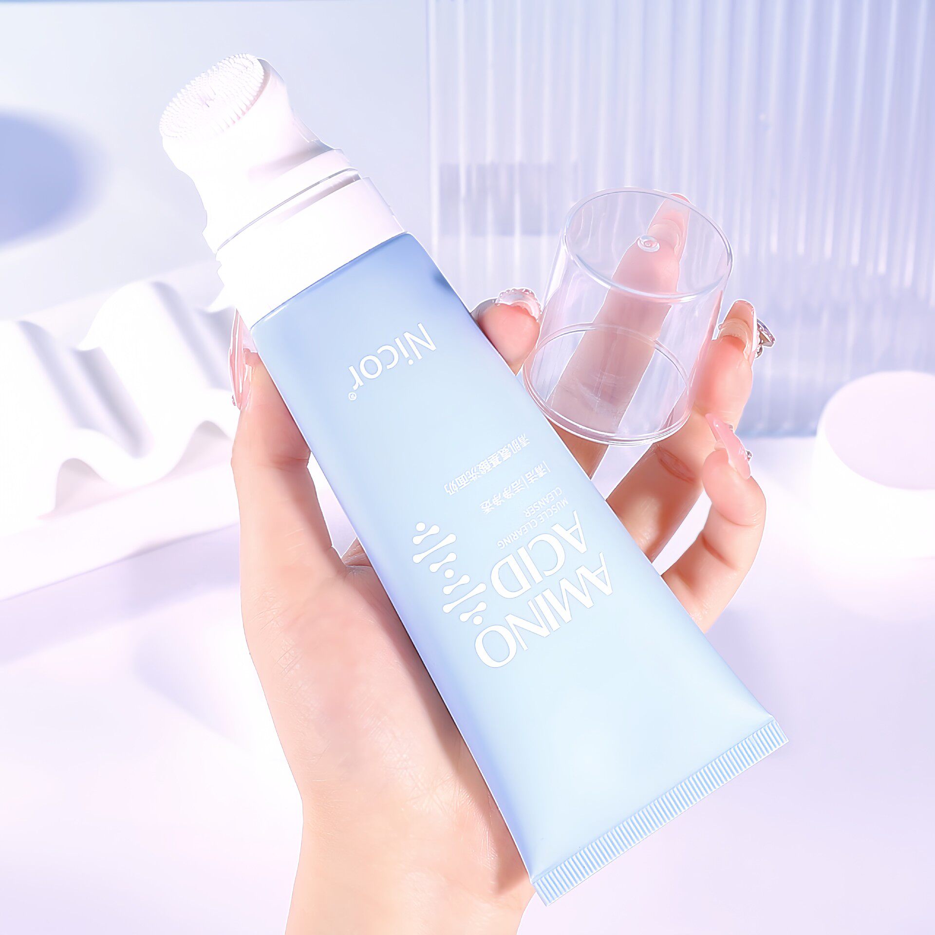 nicor诺可雅氨基酸刷头洗面奶120ml控油氨基酸洗面奶男女