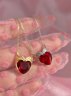 英国george melis欧美绯红女巫scarletwitch爱心锆石项链镀18k