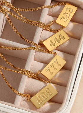 英国george melis欧美女小众轻奢天使数字牌子项链111-项链