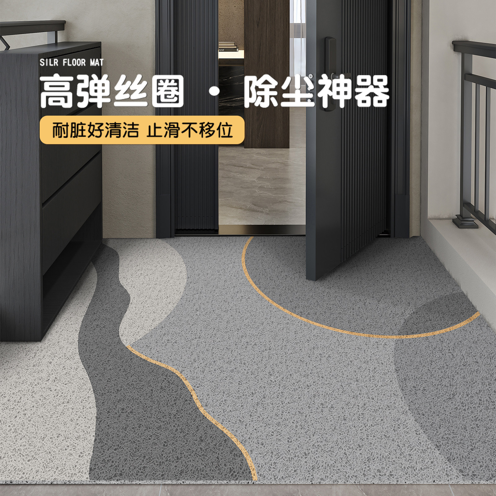 丝圈地垫入户门垫家用进门门口防滑耐脏脚垫加厚门厅玄关免洗地毯