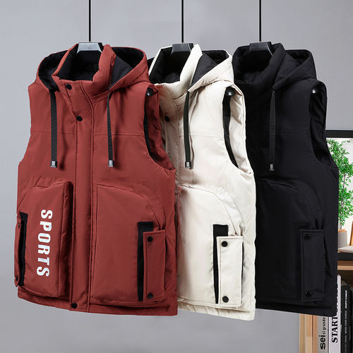 韩版潮流坎肩冬季帅气加厚外套男