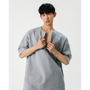 亨利领正肩短袖男款polo衫夏季重磅运动t恤百搭痞帅修身半袖体恤