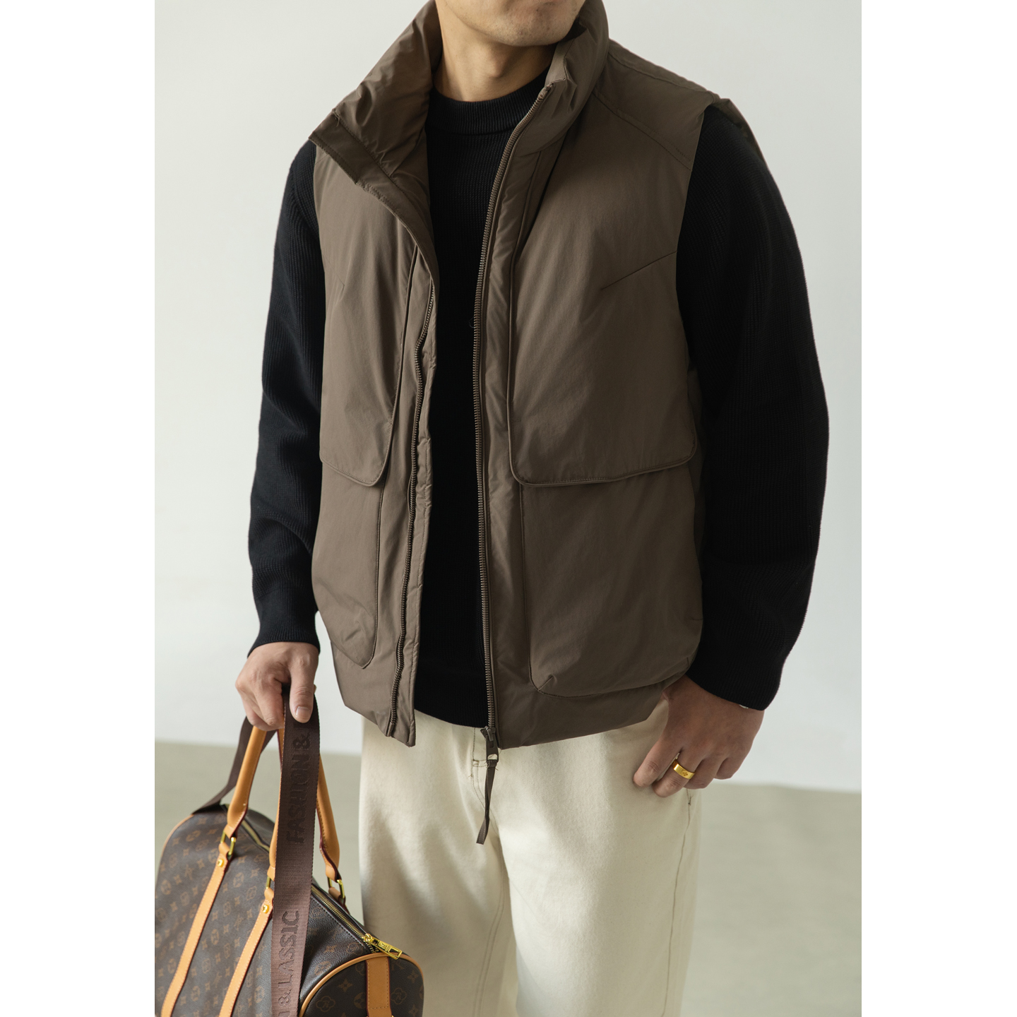 cleanfit老钱风国标羽绒马甲外套