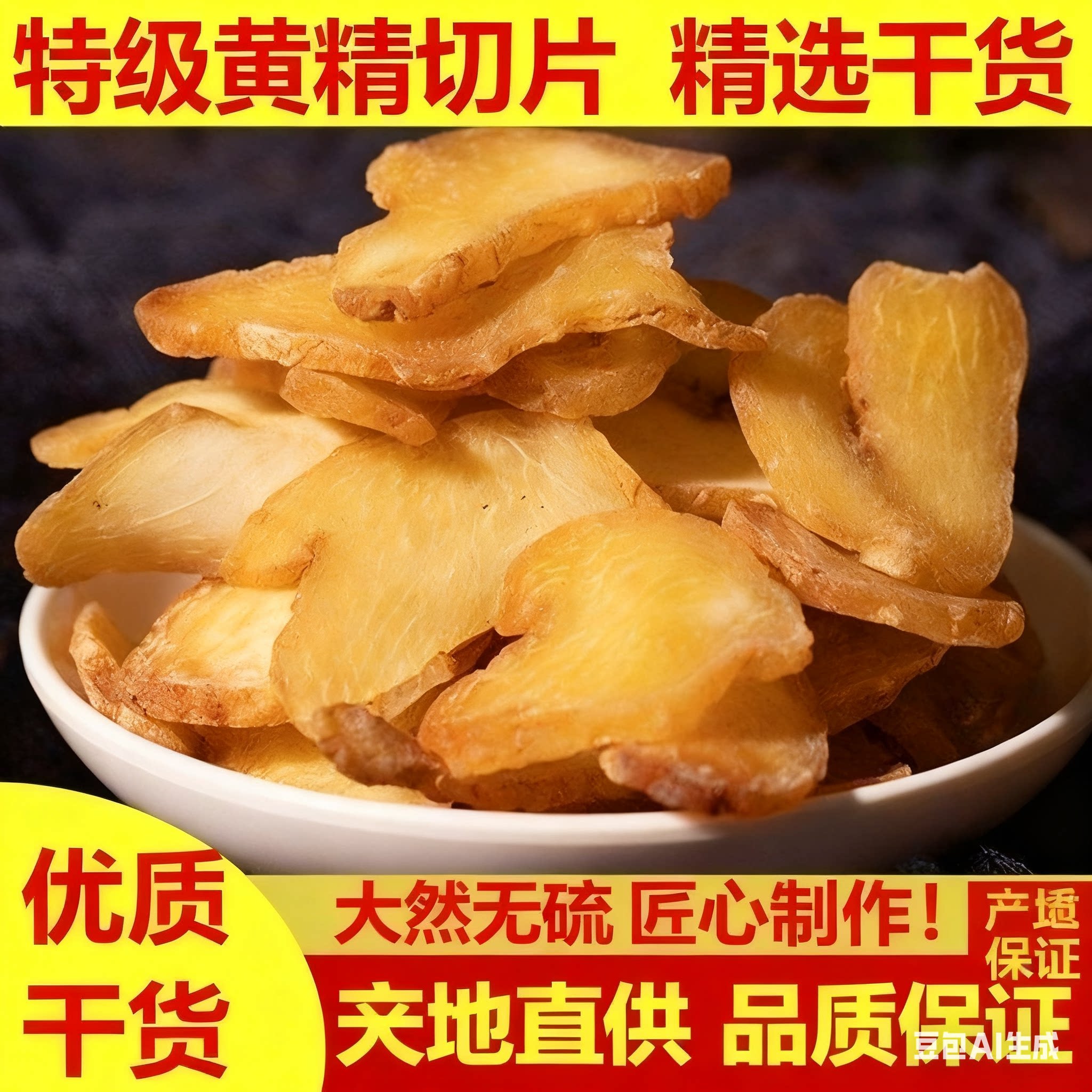 黄精野生正宗九华山生黄精片泡水泡酒无硫中药材新鲜食用级干黄精