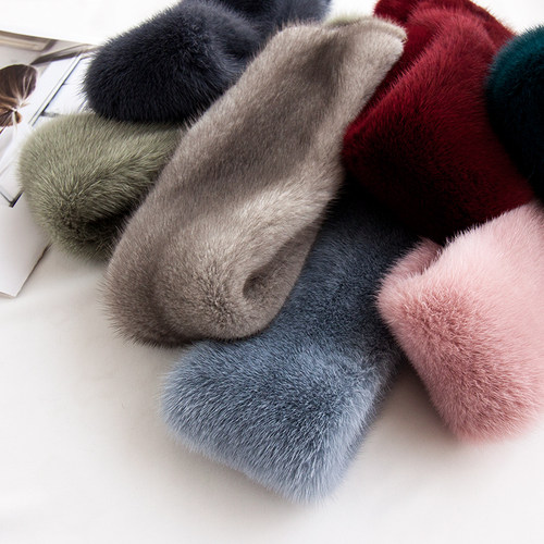 整皮双面水貂围脖吸扣韩版女冬季