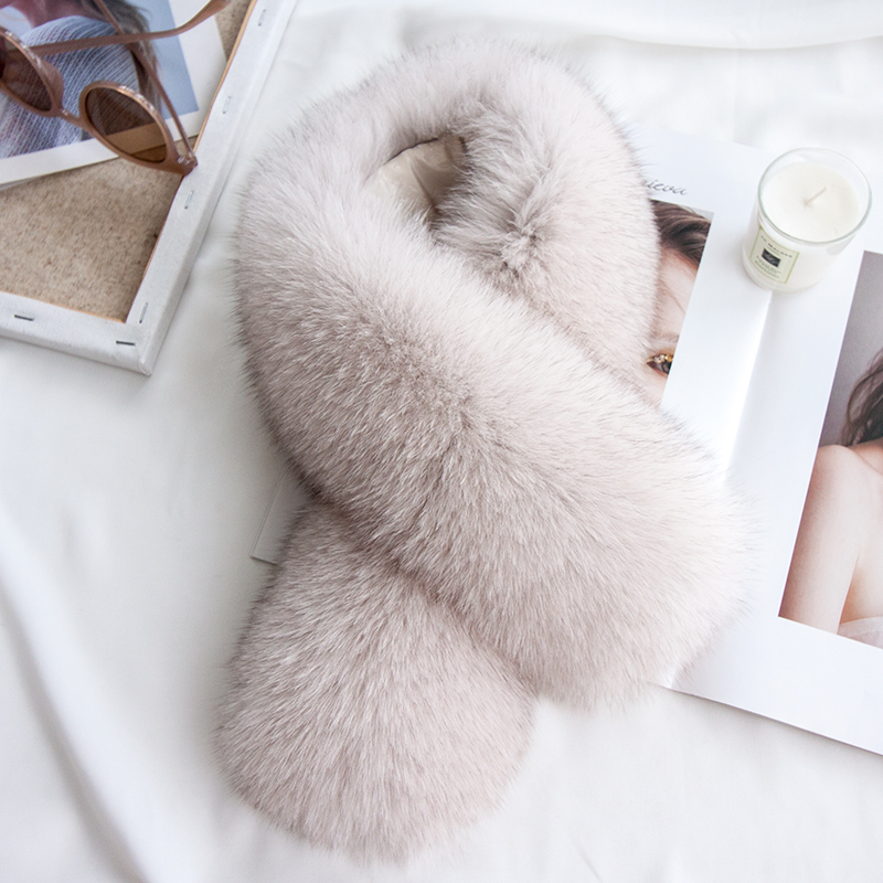 围巾狐狸毛皮草毛围脖女冬季