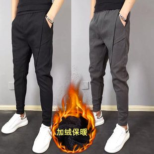 潮流百搭束脚裤 子男韩版 男士 休闲修身 秋冬季 小脚裤 精神小伙加绒裤