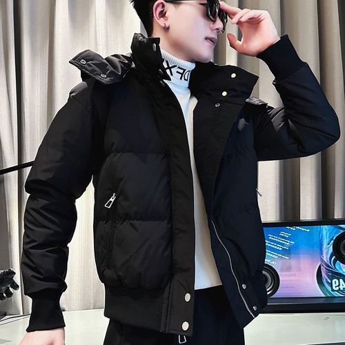 连帽棉服男冬季网红棉衣痞帅外套