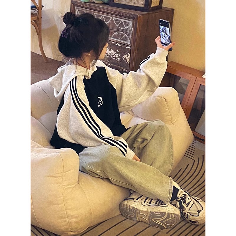 连帽卫衣女宽松oversize外套上衣