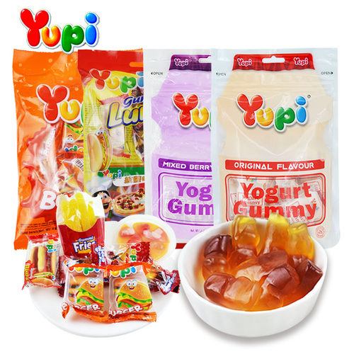 优皮印尼汉堡进口薯条套餐糖果