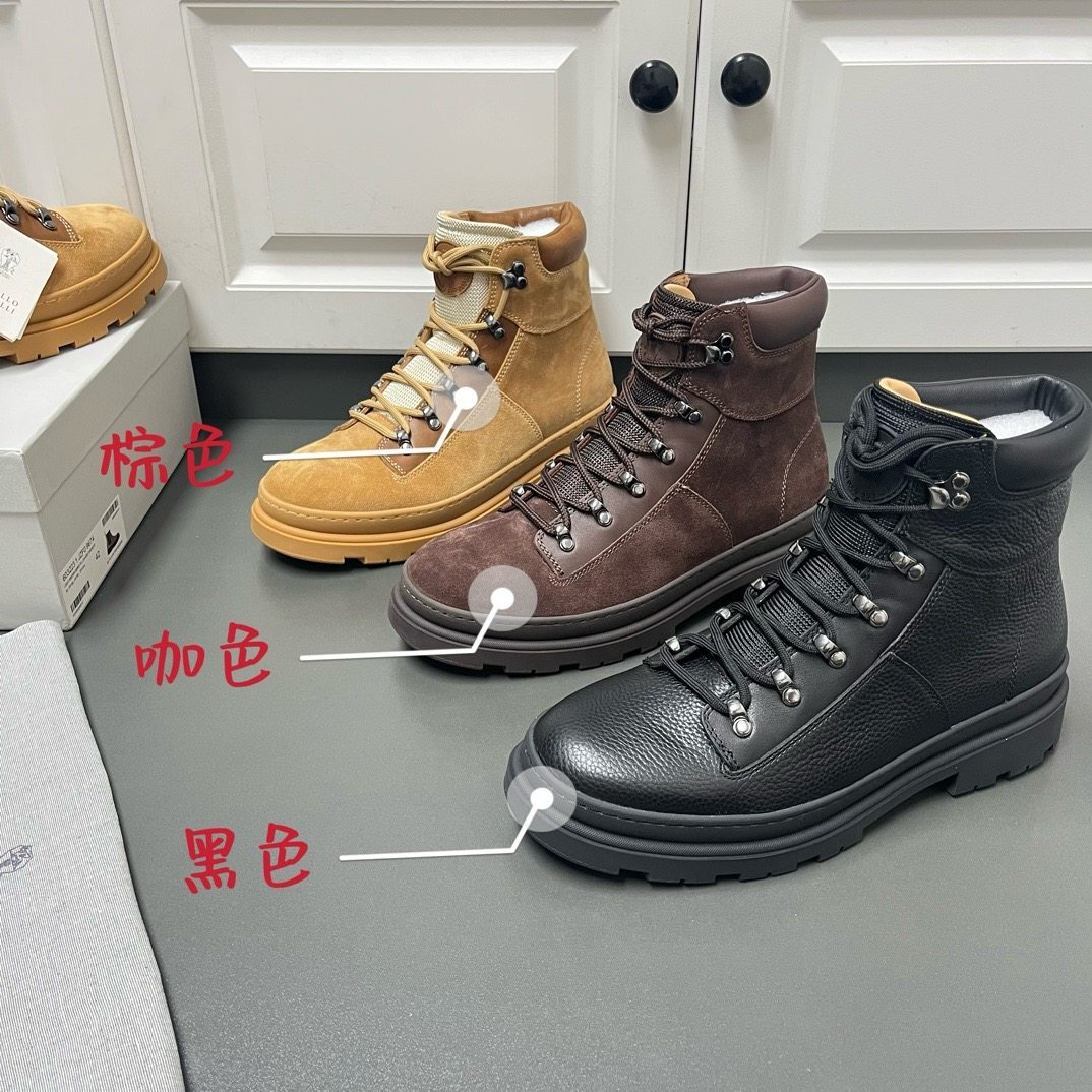 纯原BC男士牛皮休闲百搭轻便透气系带防滑户外运动马丁靴秋冬男靴