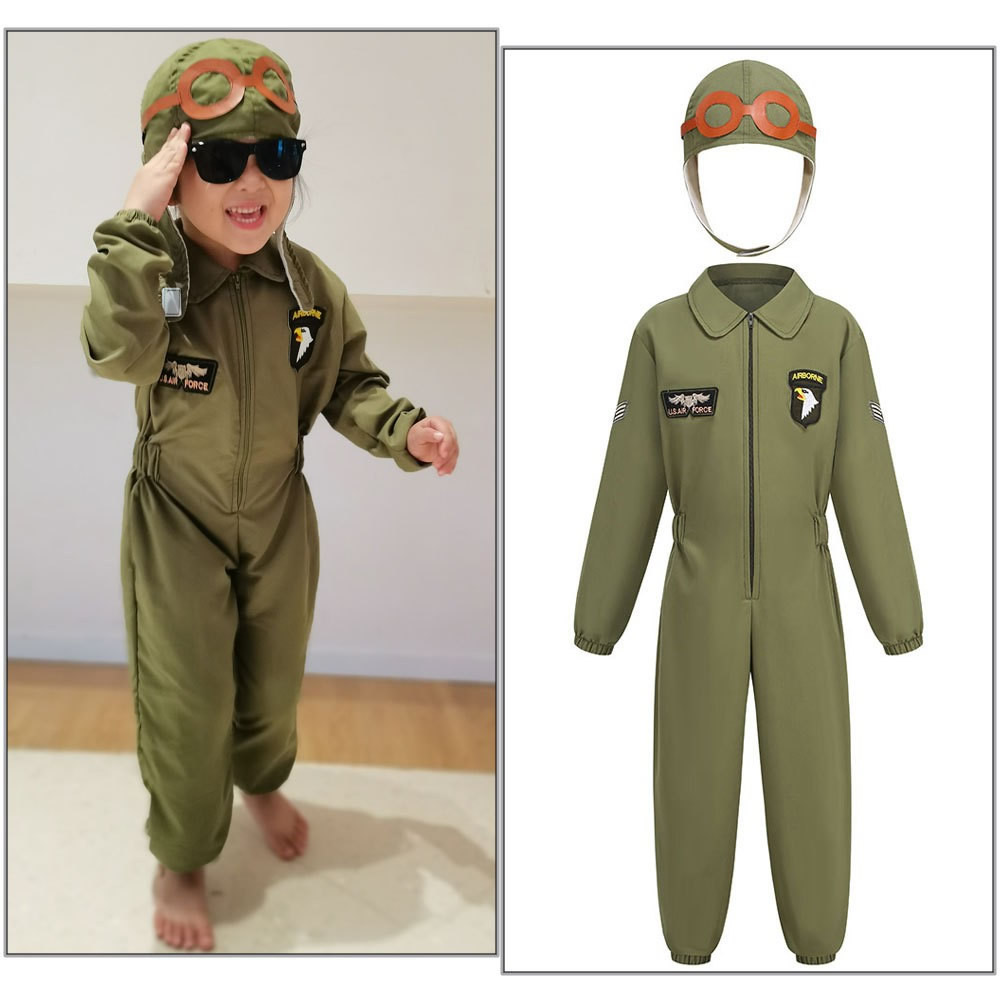 儿童战斗机飞行服装角色扮演出服