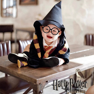 哈利波特婴儿服巫师魔法袍宝宝搞怪cos服环球影城万圣节婴儿衣服