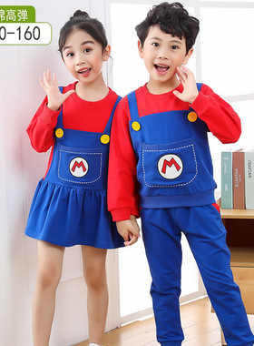 万圣节儿童服装cosplay马里奥衣服超级玛丽Mario宝宝搞笑搞怪套装