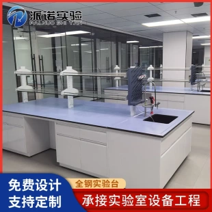 钢木实验台学校实验室工作台pp理化板实验桌中央试验台