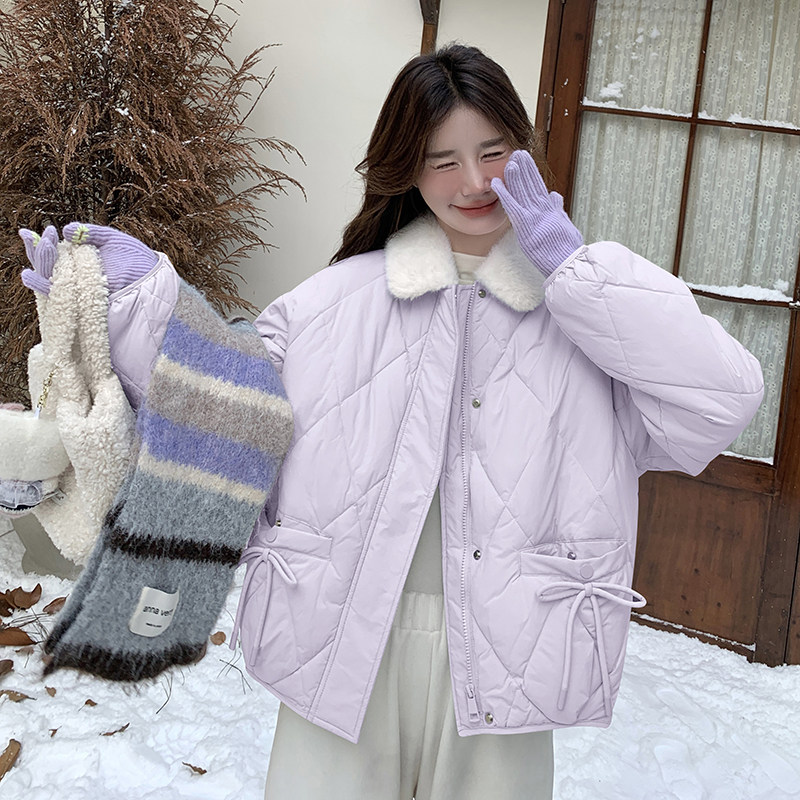 8815kp175k258紫色羽绒棉服女冬季2025新款韩版宽松面包服外套，女装棉衣/棉服，丽人依阁